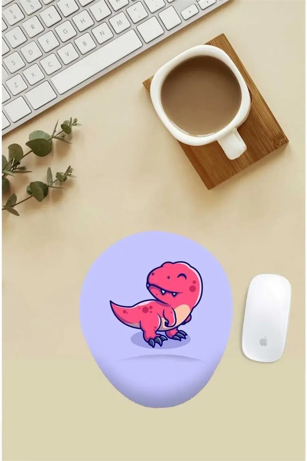 Yavru Dinazor Desenli Bilek Destekli Mouse Pad