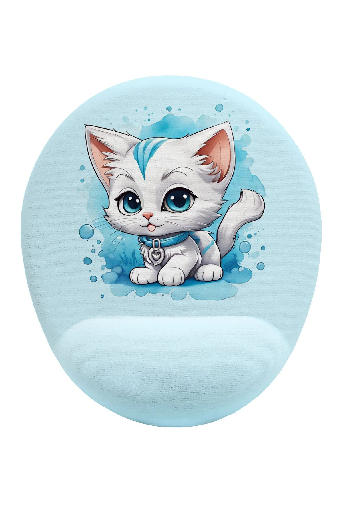 Yavru Kedi Bilek Destekli Mouse Pad Ergonomik Kaymaz Taban Mousep