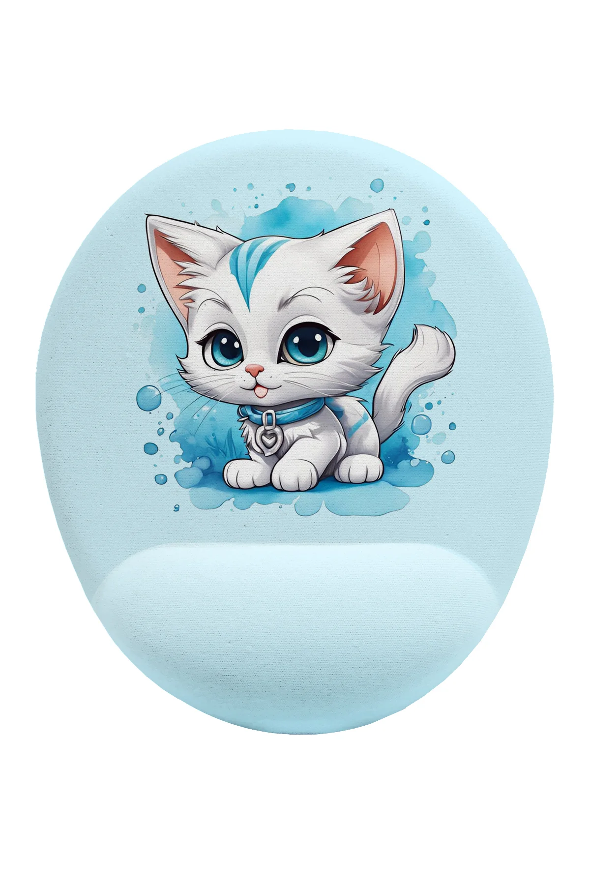 Yavru Kedi Desenli Bilek Destekli Kaymaz Buruşmaz Kırılmaz Mouse Pad