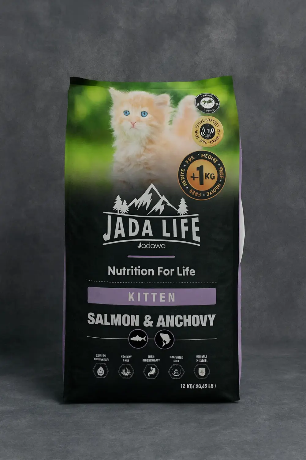 yavru kedi maması somonlu-hamsili 12kg PETFARM