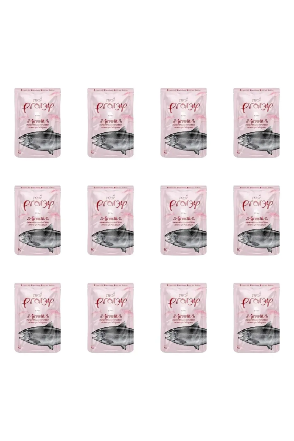 Pramy Yavru Kediler İçin Somonlu Mousse 70G X 12 Adet