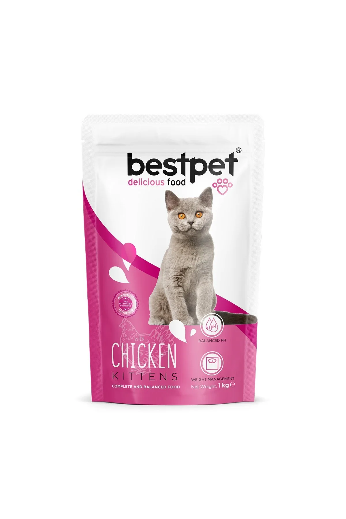 Yavru Kediler İçin, Tavuk Etli Ve Pirinçli Kuru Mama 1 kg Yavru Kediler İçin, Tavuk Etli Ve Pirinçli Kuru Mama 1 kg