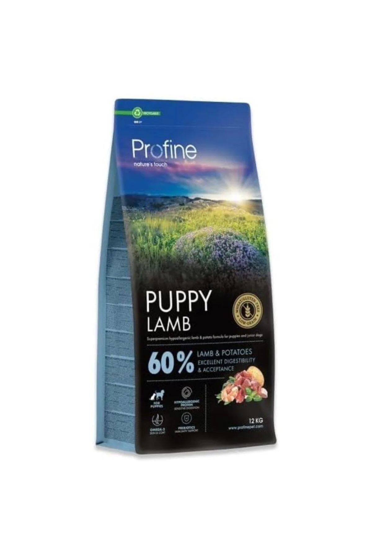 Yavru Köpekler İçin Glutensiz Hipo-alerjenik Doğal Kuzu ve Patates Formülü 12kg - PUPPY LAMB