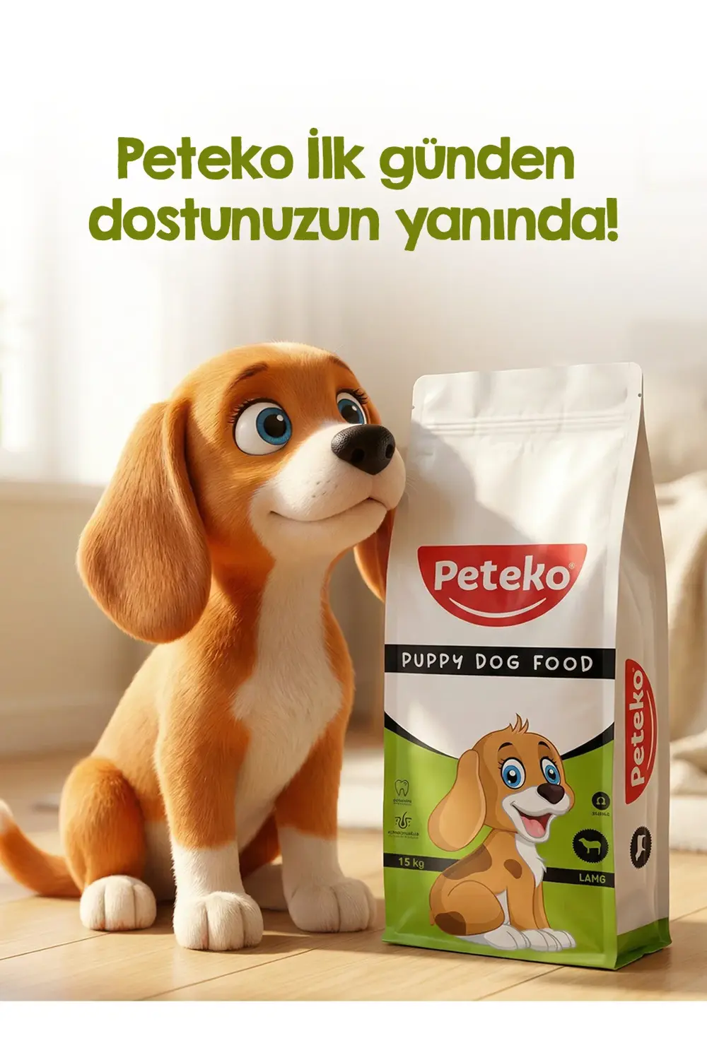 Yavru Kuzulu Köpek Maması 15kg