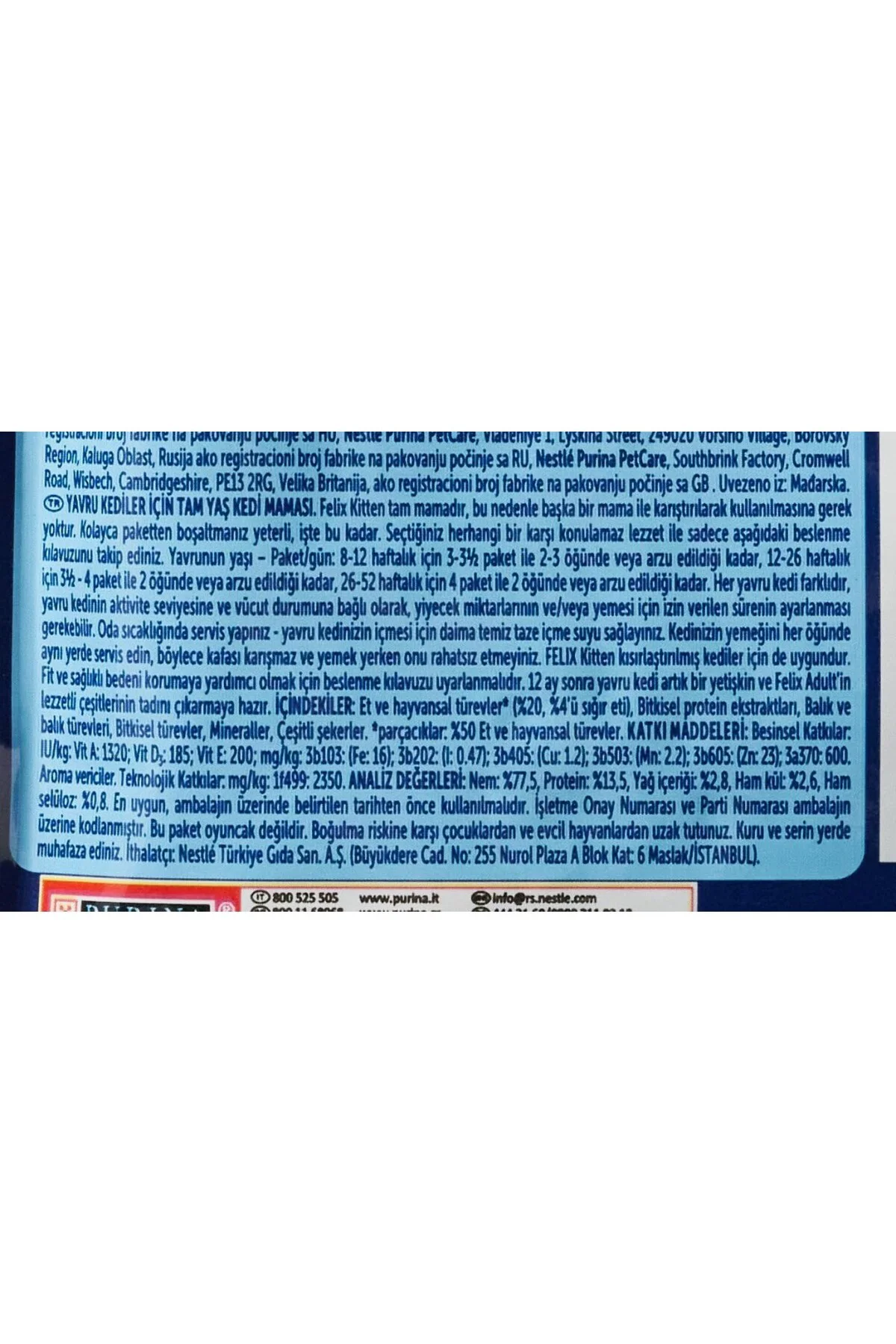 Yavru Sığır Etli Kedi Yaş Mama (26 x 85 gr) Yavru Sığır Etli Kedi Yaş Mama (26 x 85 gr)