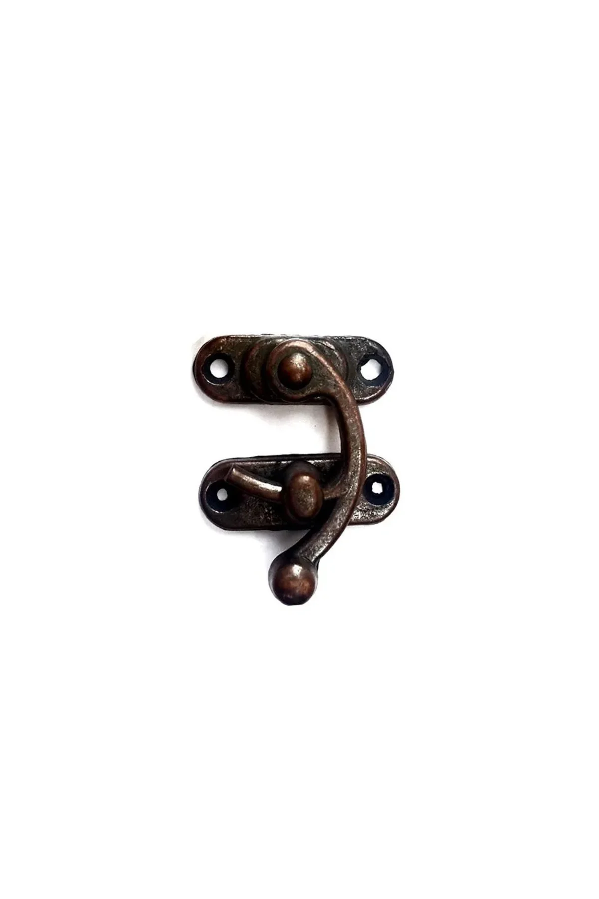 Yay Gözü, Ahşap Kutu Klipsi - Minik 20x24 mm, Antik, 1 Adet