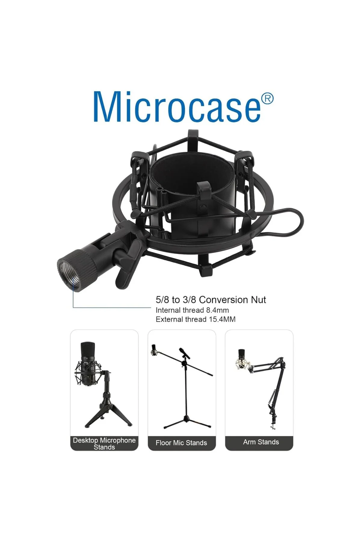 Yayın Stüdyo için Mikrofon Tutucu Plastik Shock Mount - AL4725
