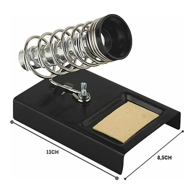 Yaylı Tip Süngerli Havya Tutucu Metal Standı Siyah (4741)