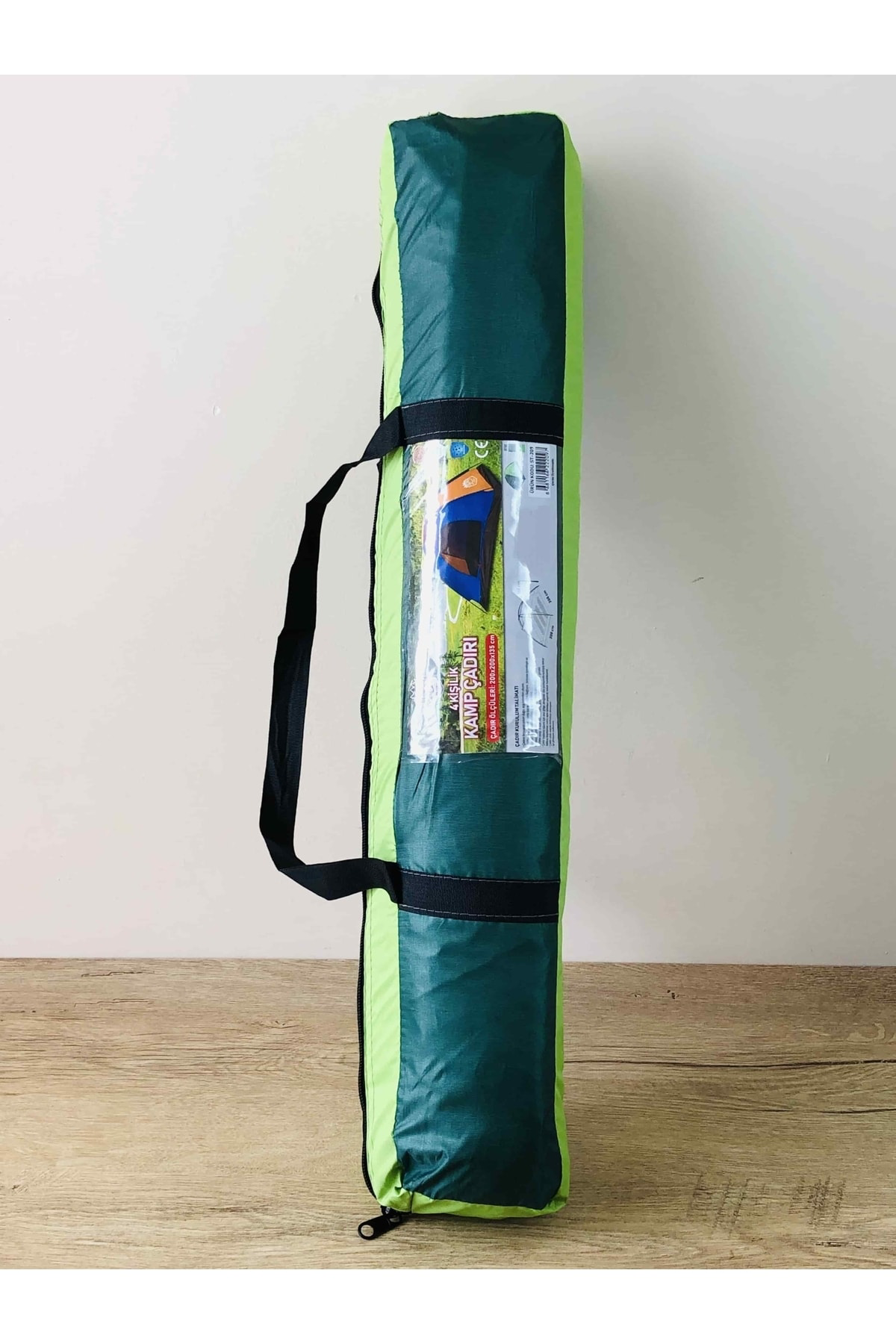 Yaz Sezonu Kamp Çadırı 4 Kişilik Yeşil Renkli Hafif Kolay Kurulab