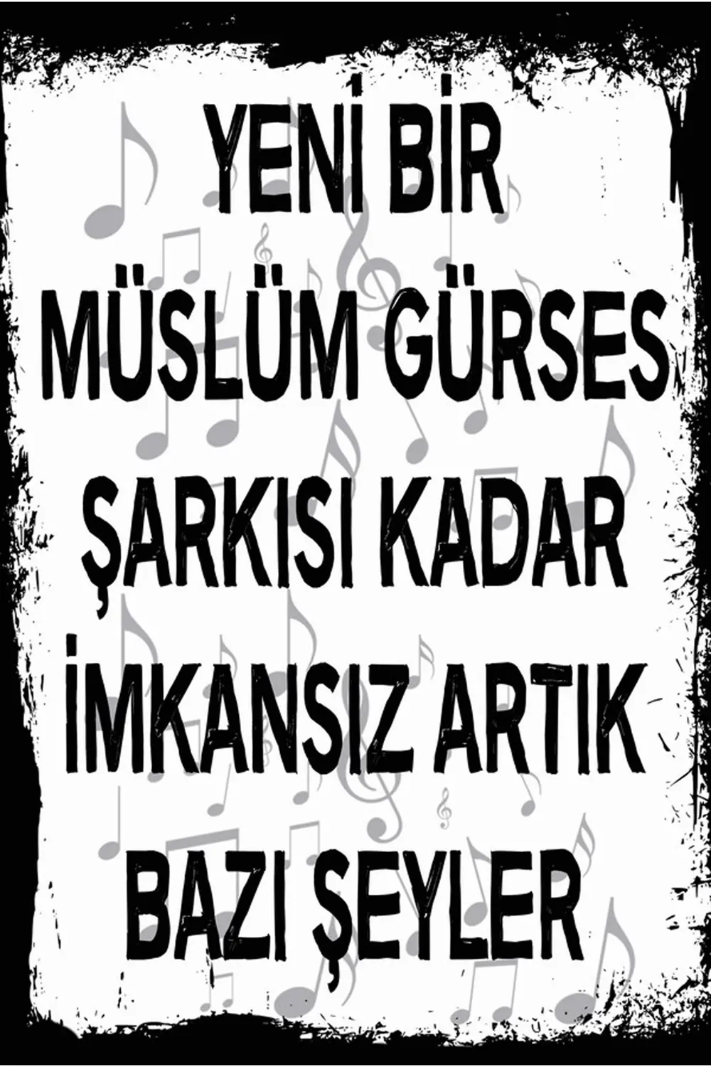 Yazılı Retro Ahşap Poster