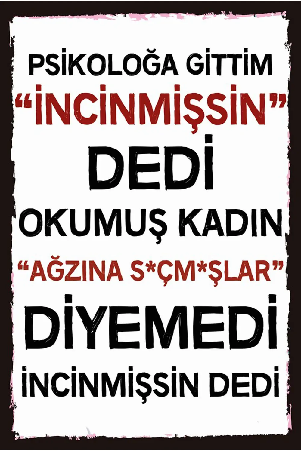 Yazılı Retro Ahşap Poster