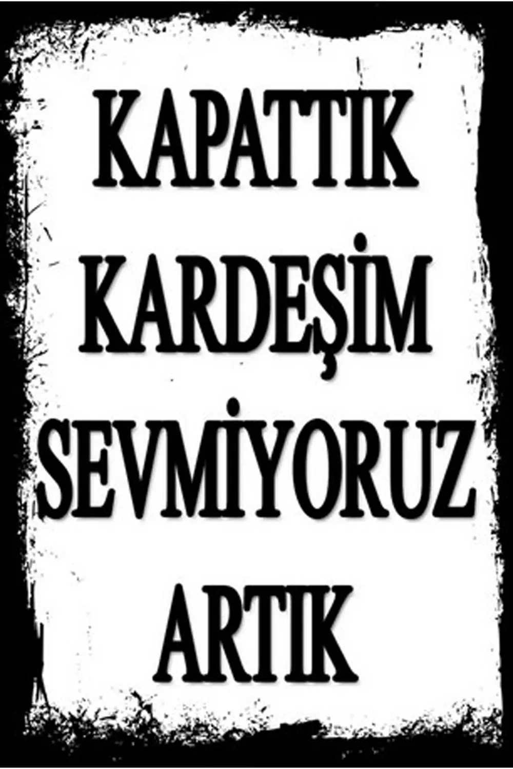 Yazılı Retro Ahşap Poster