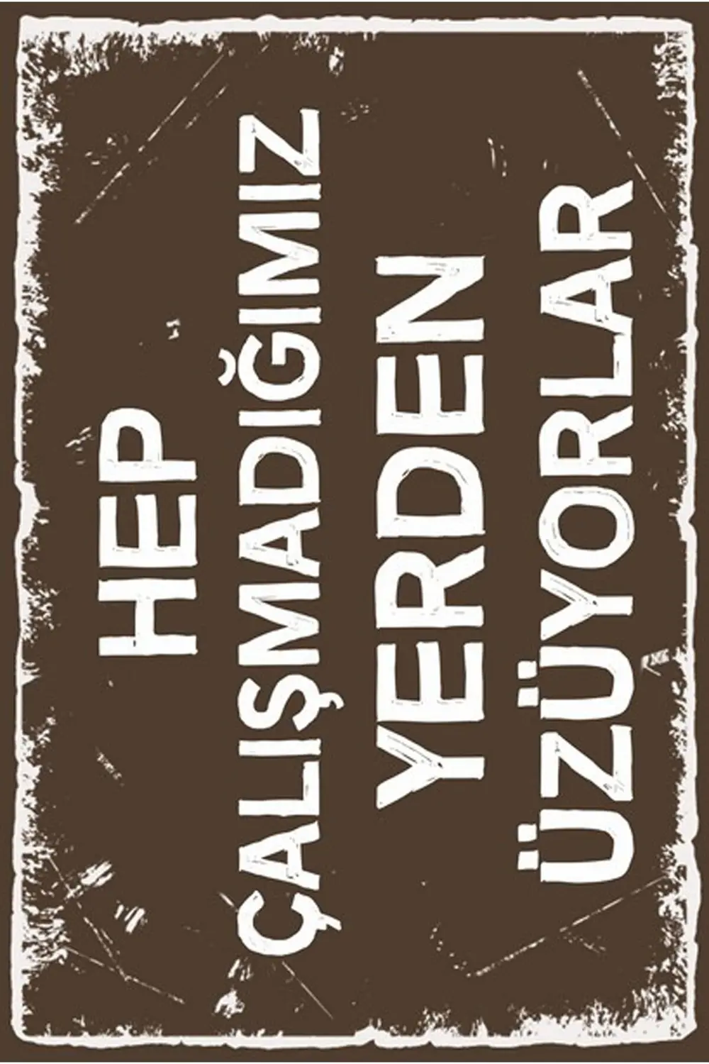 Yazılı Retro Ahşap Poster