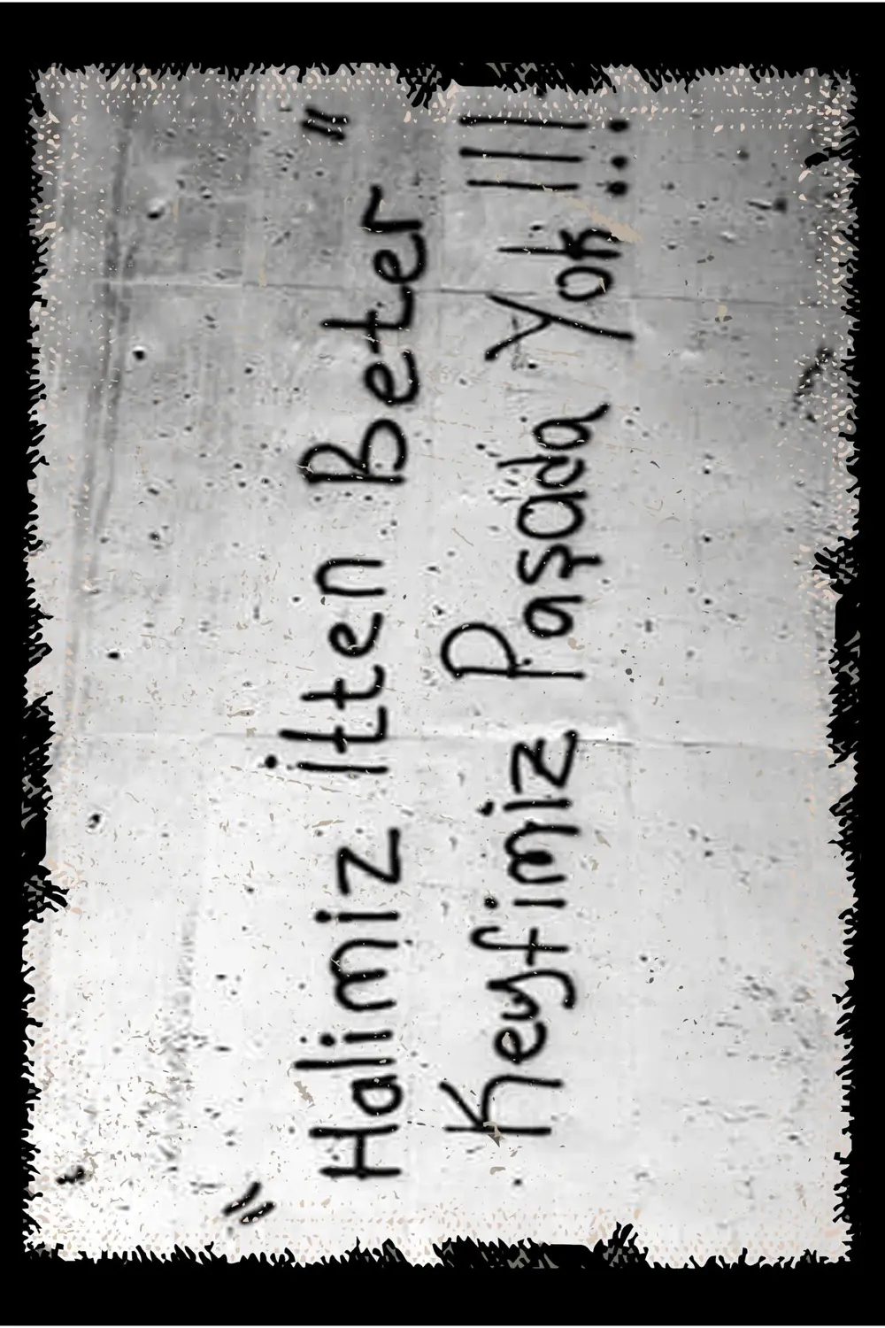 Yazılı Retro Ahşap Poster