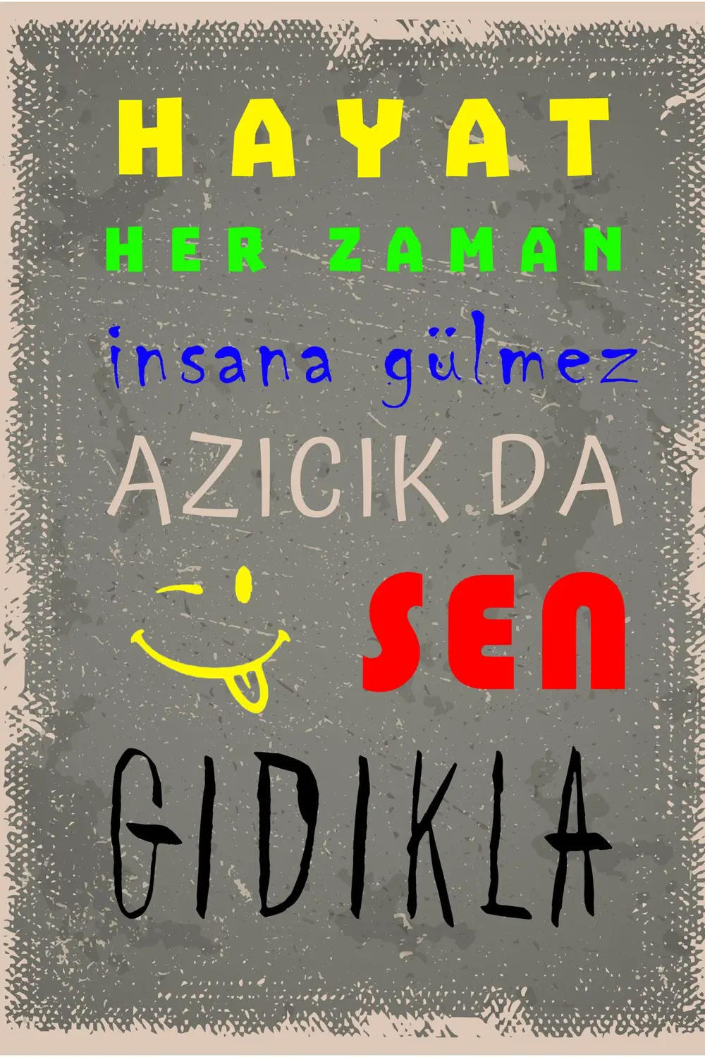 Yazılı Retro Ahşap Poster