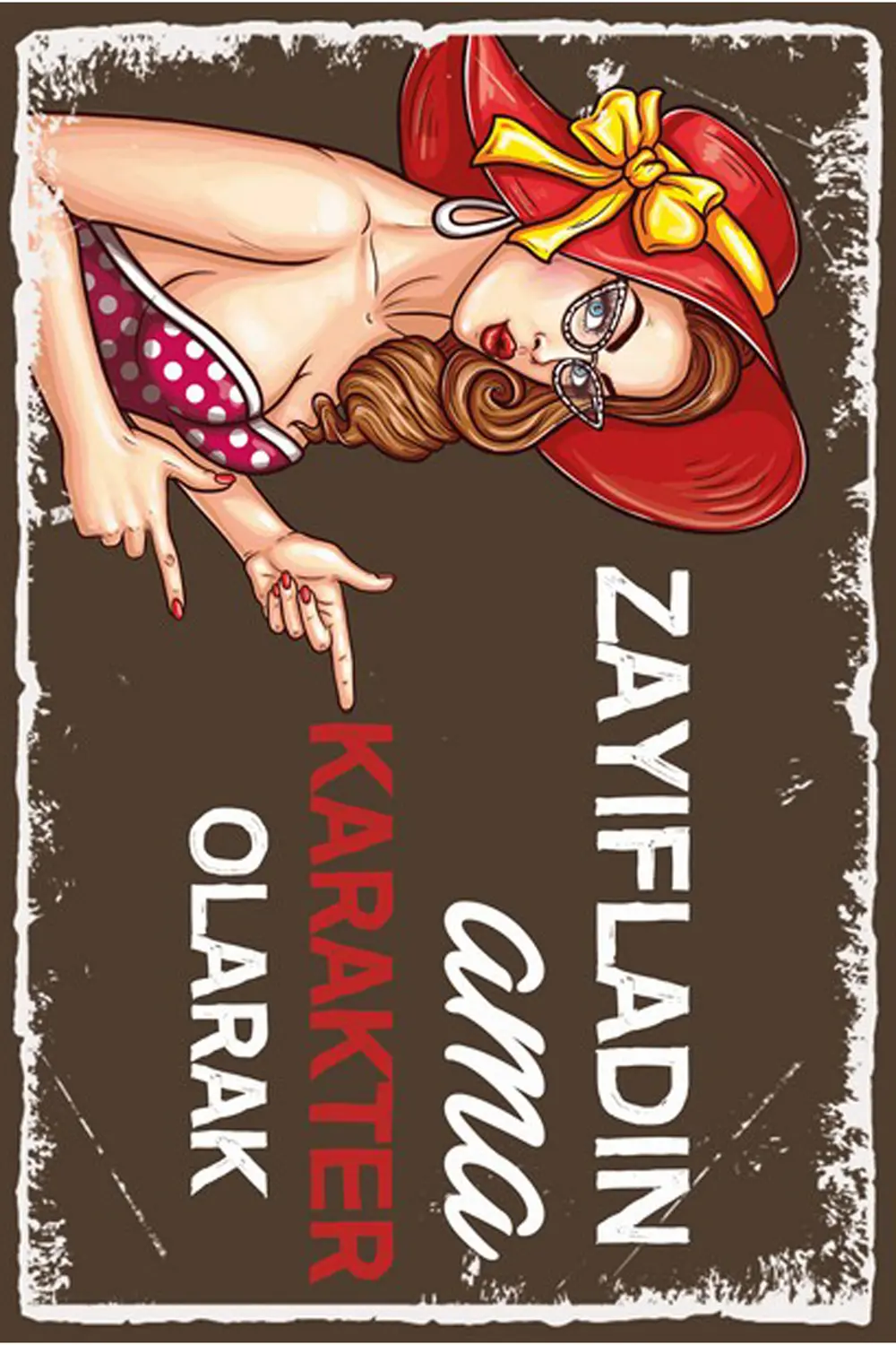 Yazılı Retro Ahşap Poster