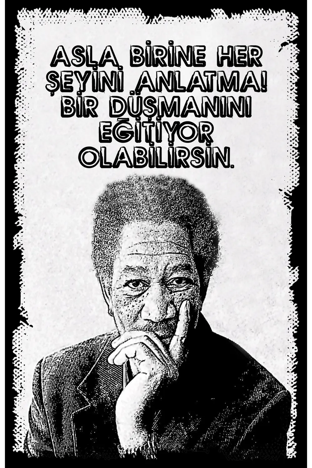 Yazılı Retro Ahşap Poster