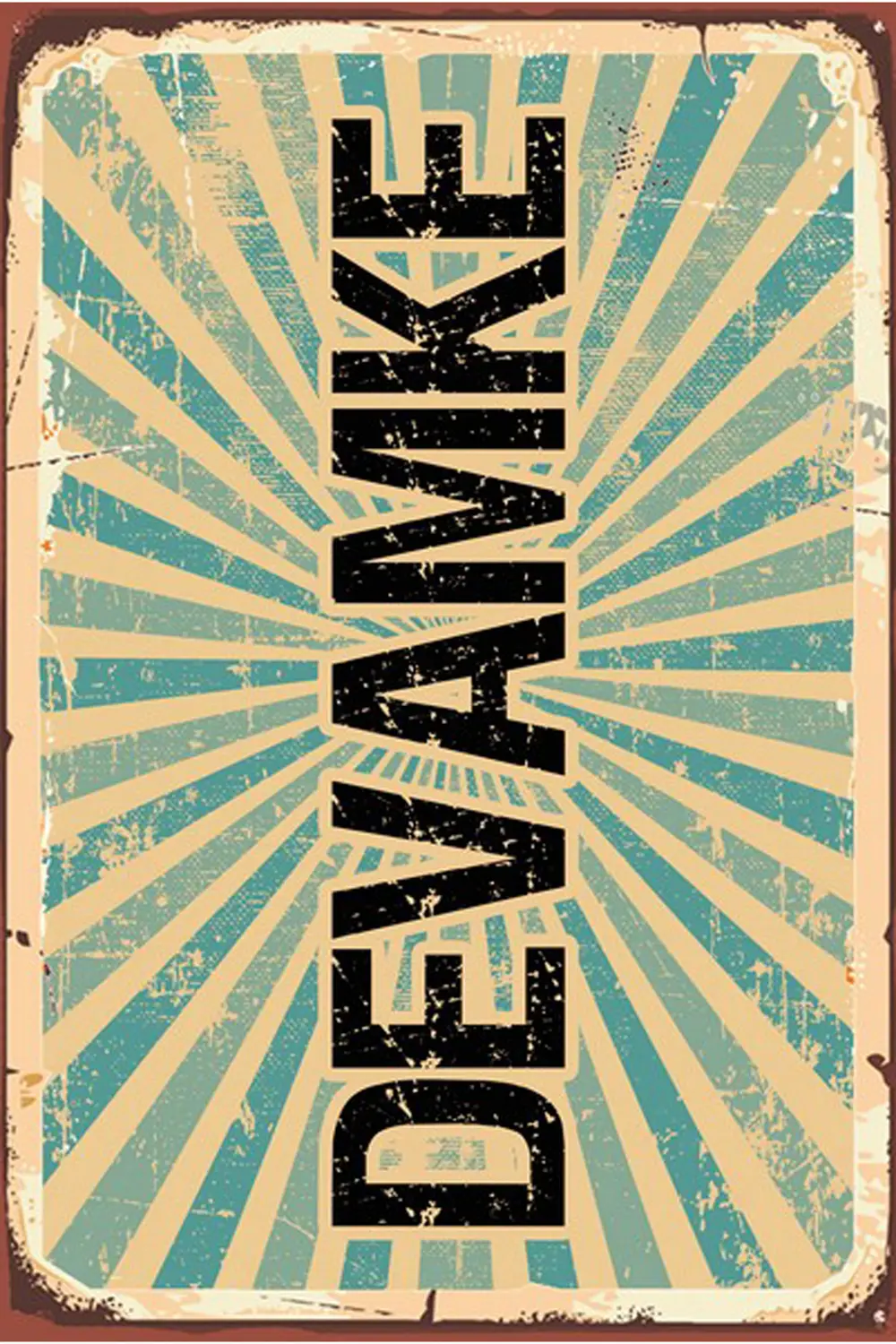Yazılı Retro Ahşap Poster