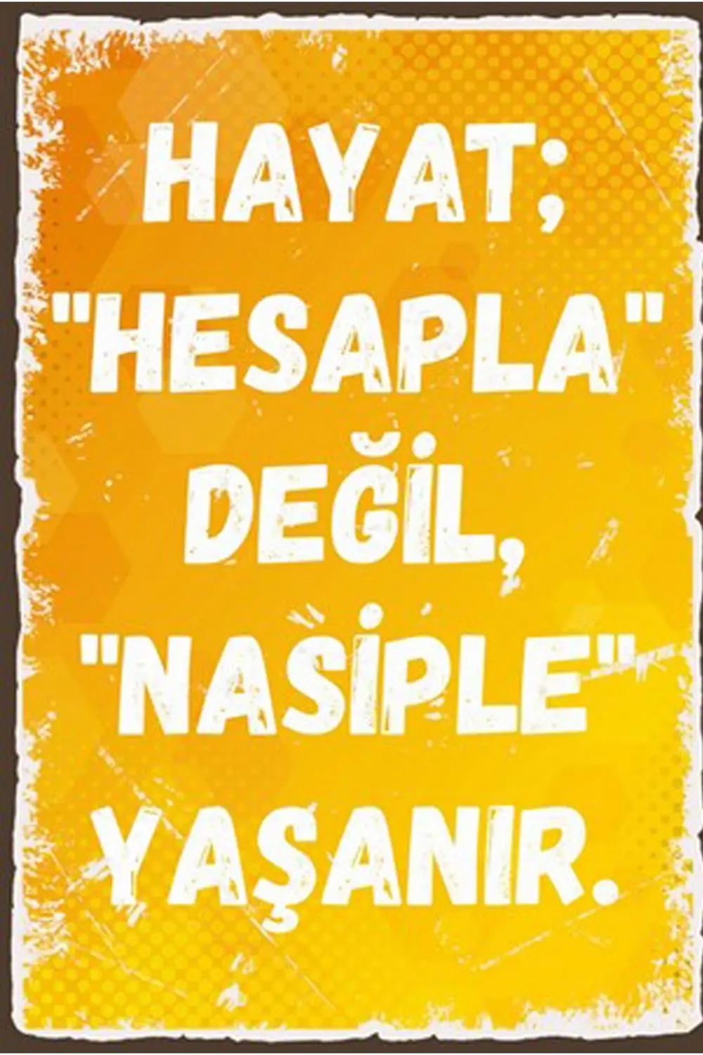 Yazılı Retro Ahşap Poster