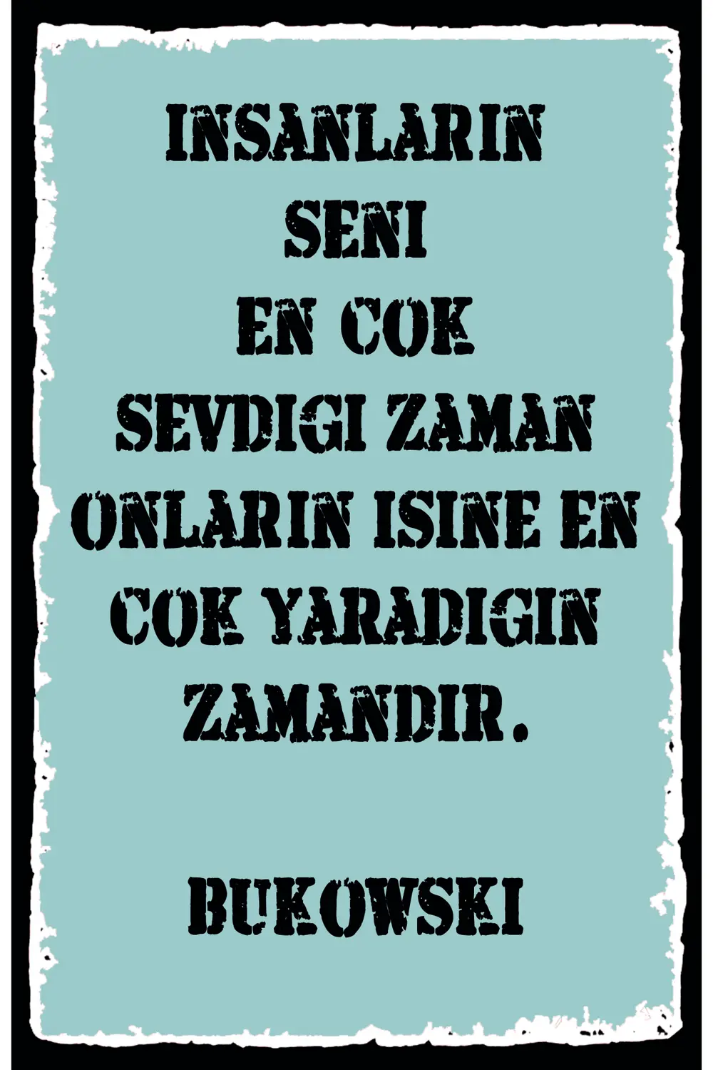 Yazılı Retro Ahşap Poster