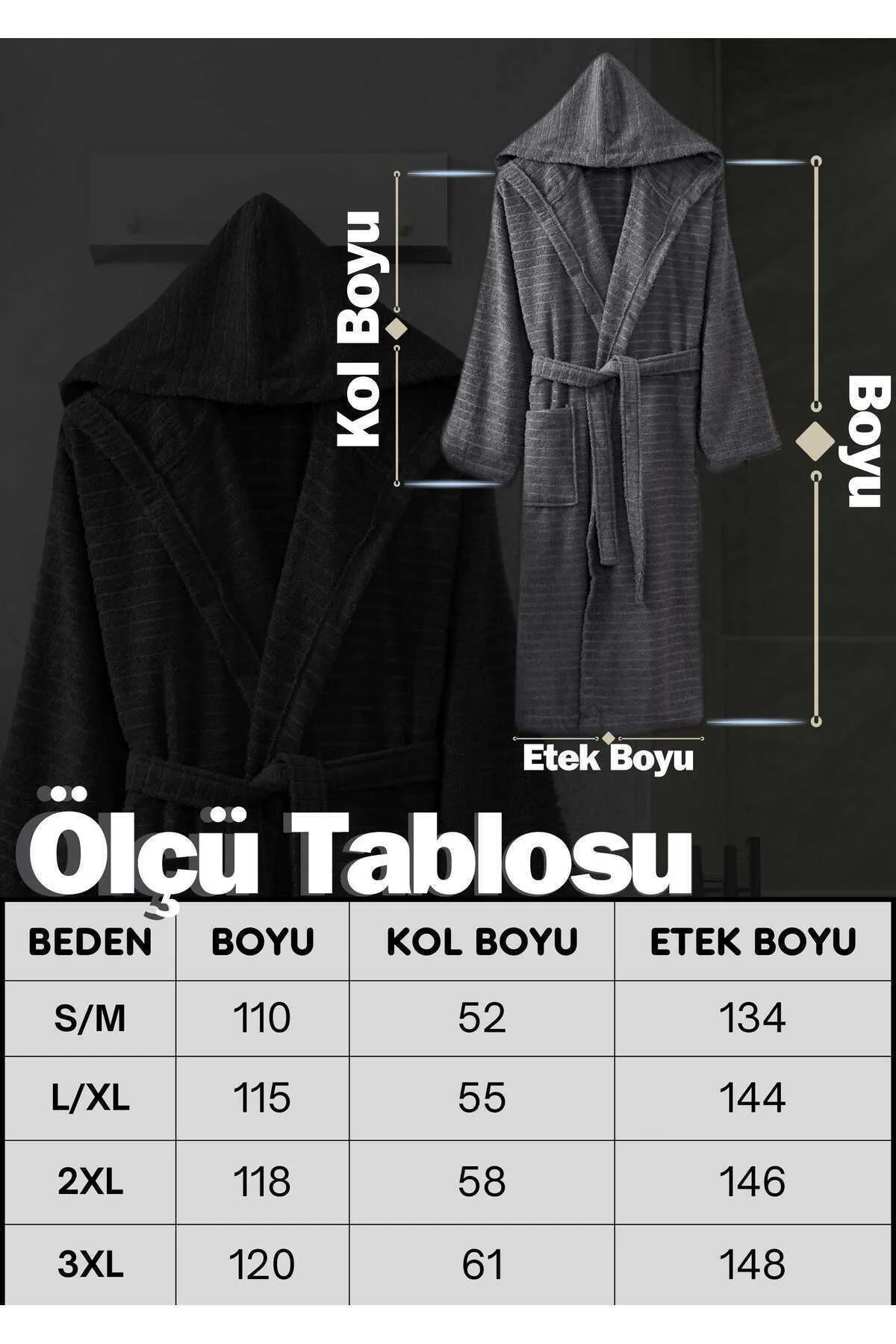 Yazlık Havlulu Bornoz 2li Set