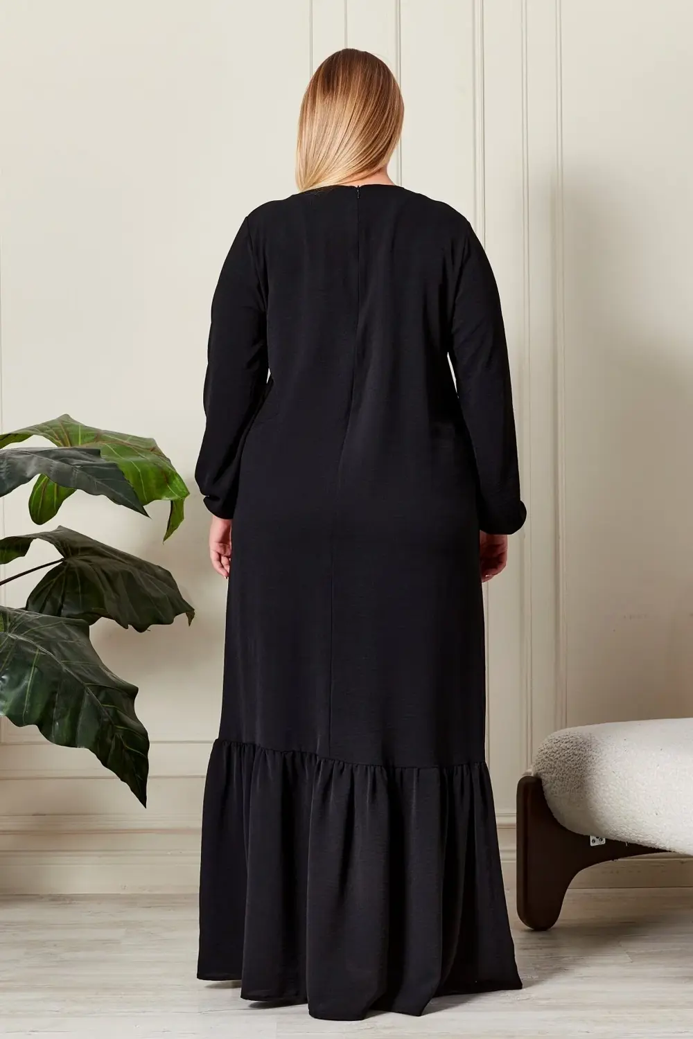 Yazlik Kadin Buyuk Beden Elbise Pileli Kadin Tesettur Elbise Ayro