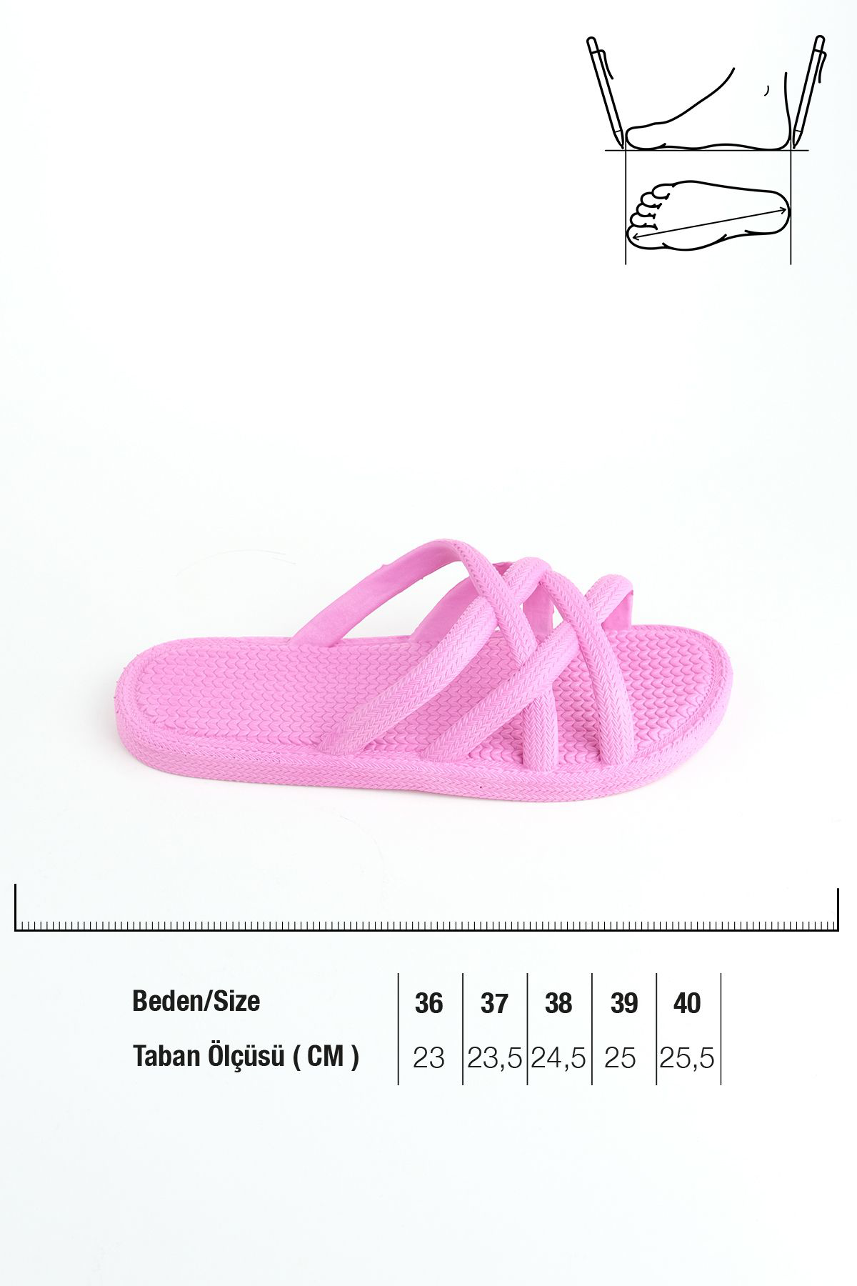 Yazlık Kaydırmaz Taban Kadın Terlik