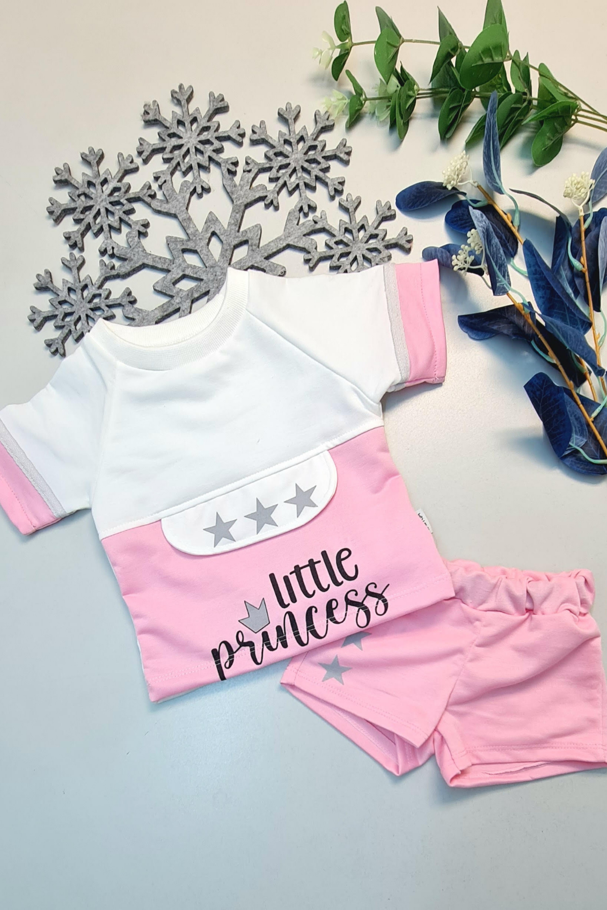 Yazlık Mini Şort Kısa Kol Kız Bebek Takım Little Princess Pembe Yazlık Mini Şort Kısa Kol Kız Bebek Takım Little Princess Pembe