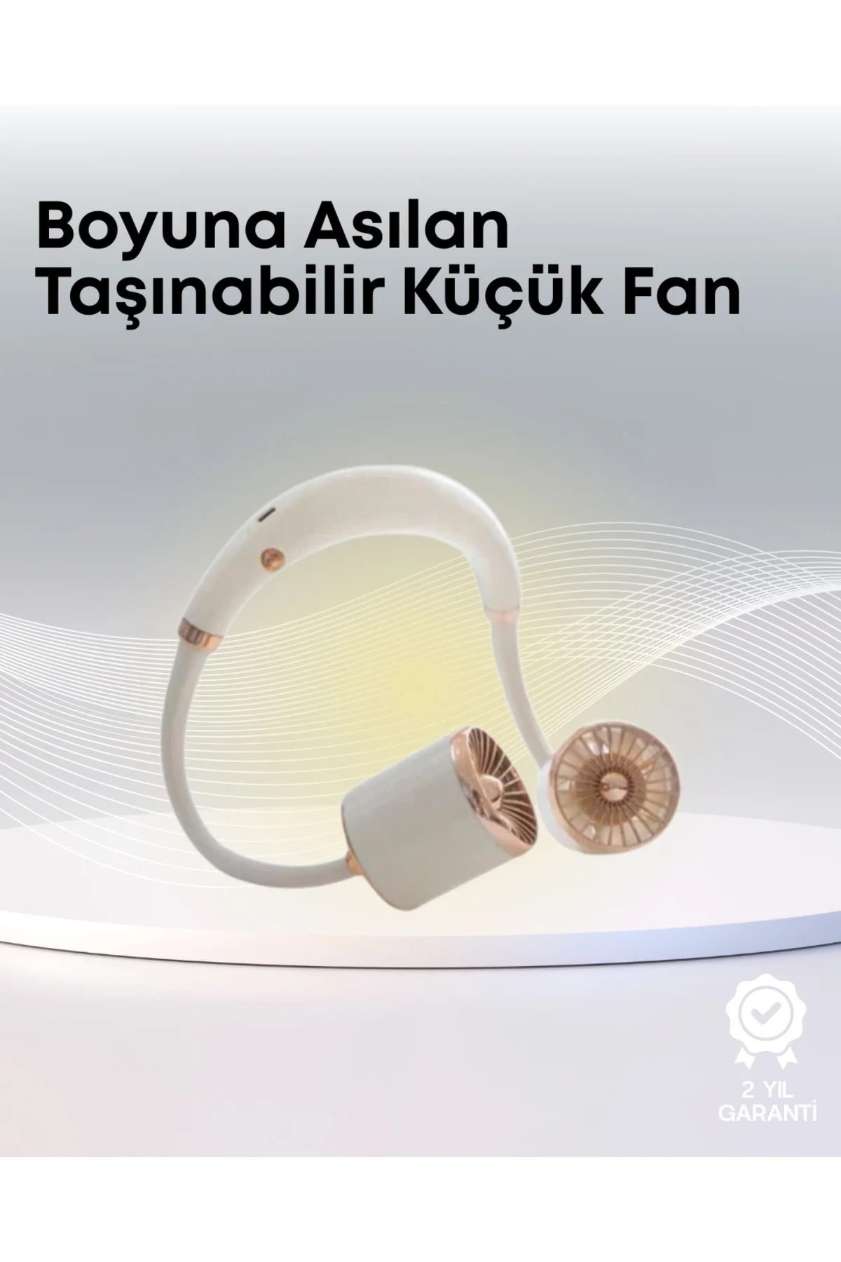 Yazlık Taşınabilir Sessiz Boyun Fanı 3 Kademe Hız Ayarlı