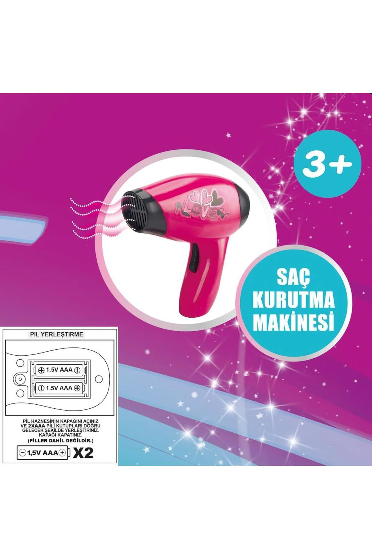 YD-3615-3 PİLLİ SAÇ KURUTMALI