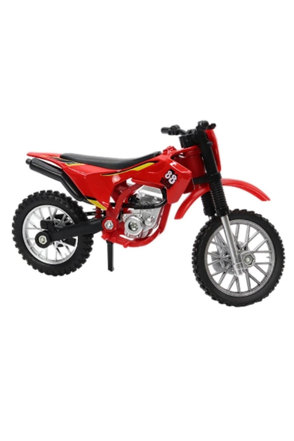 Oyuncak Store Yedek Lastikli Tornavidalı Model Motosiklet Cross Motor Motocross