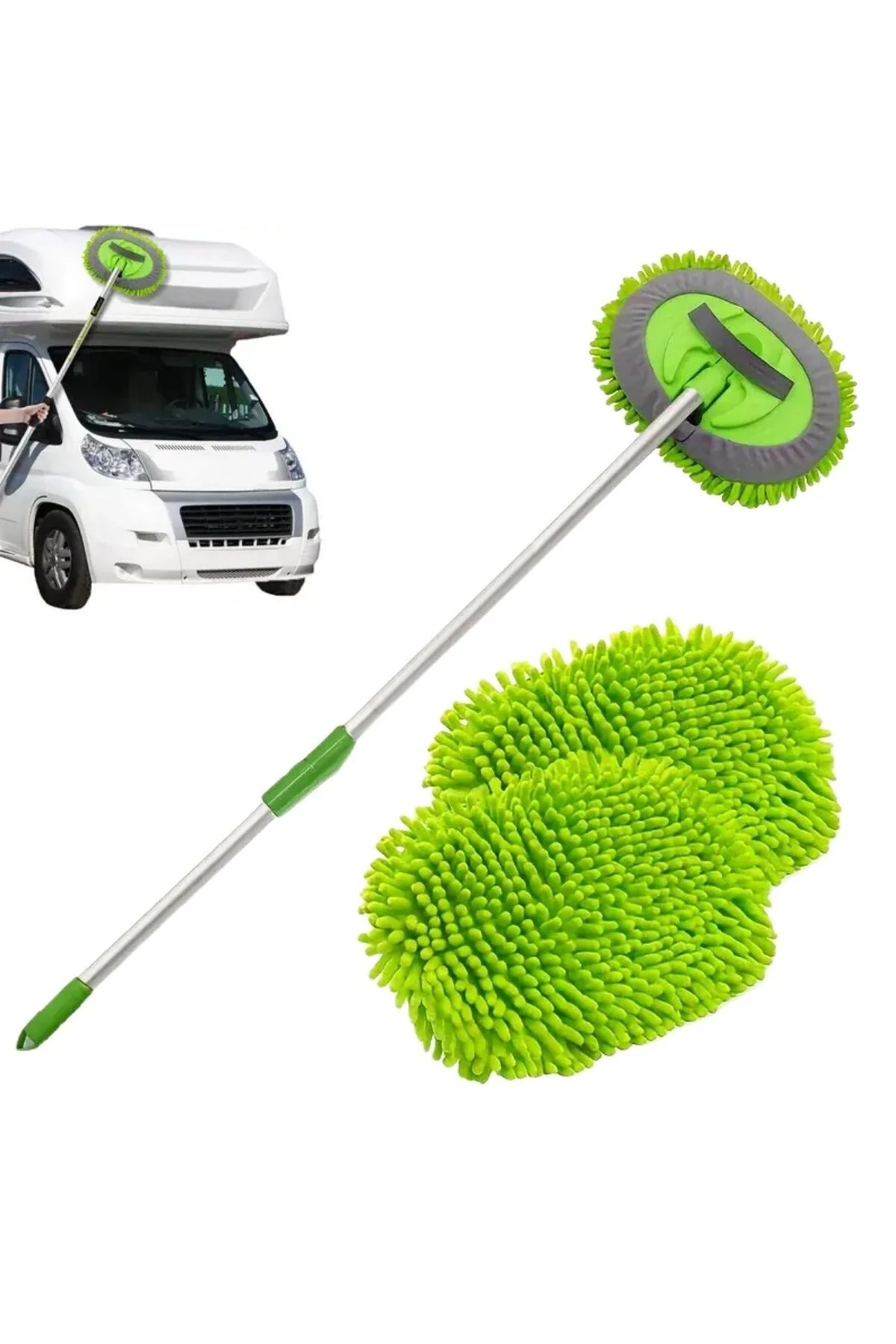 Yedek Mikrofiber Bezli Oto Yıkama Mop Seti Yedek Mikrofiber Bezli Oto Yıkama Mop Seti