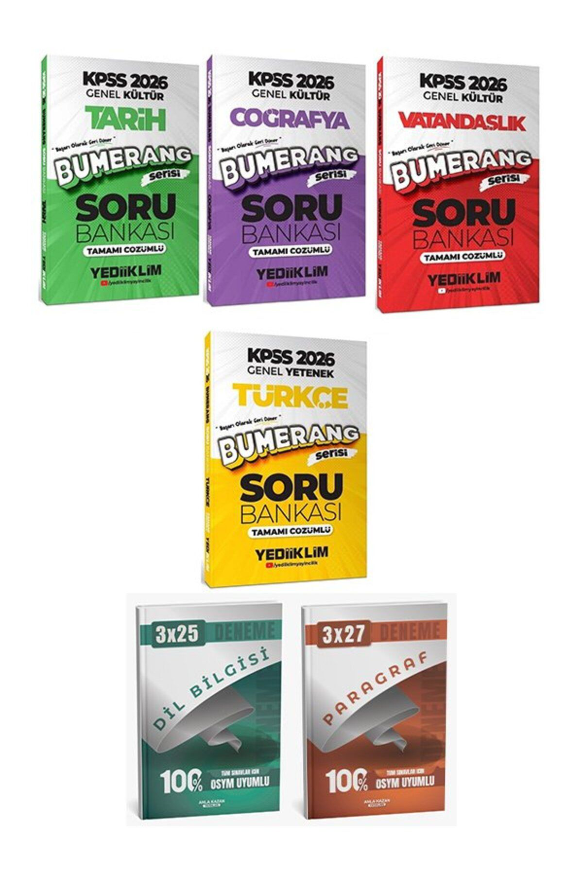 Anla Kazan Yayinlar Yediiklim 2026 Kpss Türkçe + Tarih + Coğrafya + Vatandaşlik Bumer