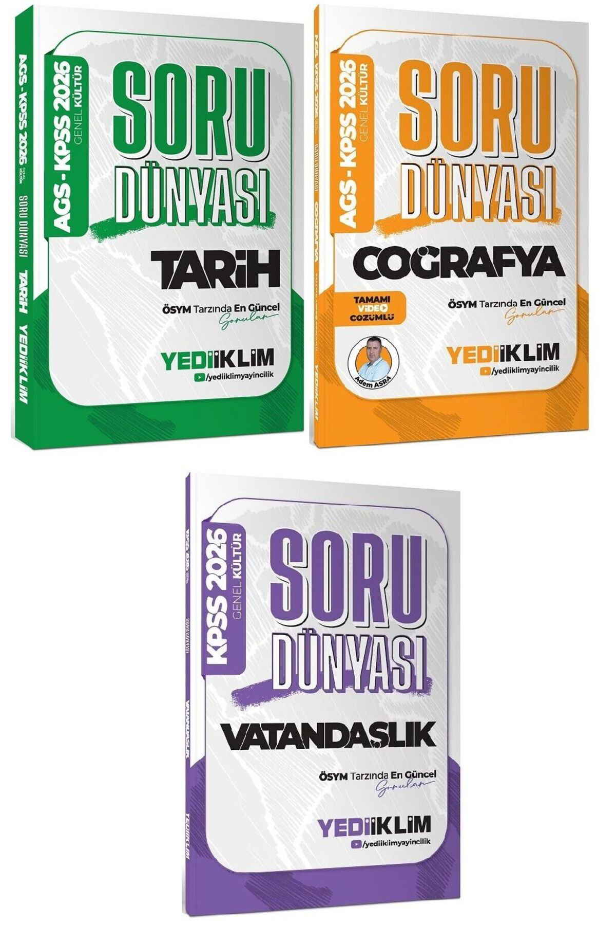 Yediiklim 2026 Bas. KPSS Tarih+Coğrafya+Vatandaşlık Soru Dünyası