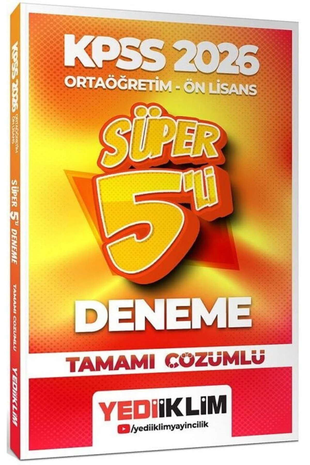 Yediiklim 2026 Bas. KPSS Lise Ortaöğretim Ön Lisans Süper 5 Denem