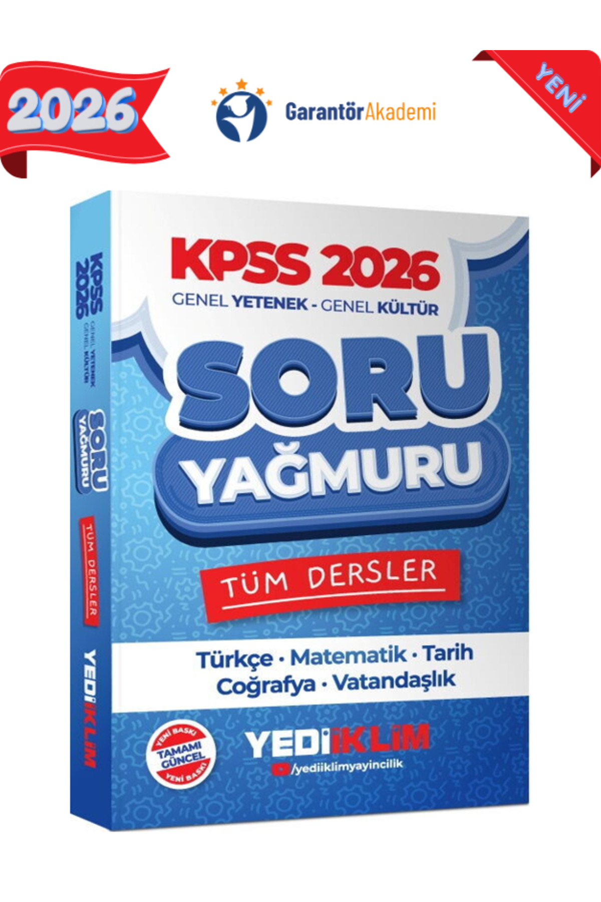 Yediiklim 2026 Baskı KPSS GY GK Tüm Dersler Soru Yağmuru Soru Ban