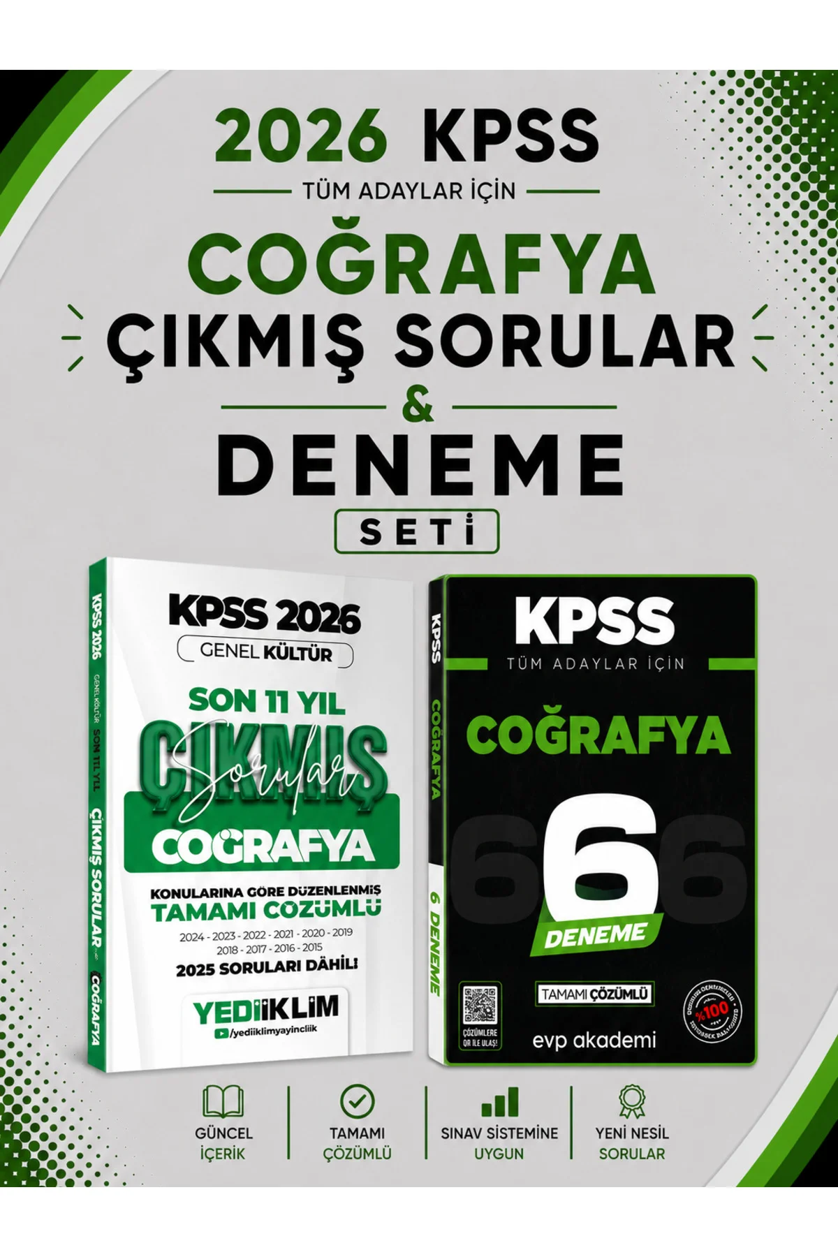 Yediiklim 2026 Coğrafya Çıkmış Sorular & KPSS Tüm Adaylar Coğrafya 6 Deneme Seti