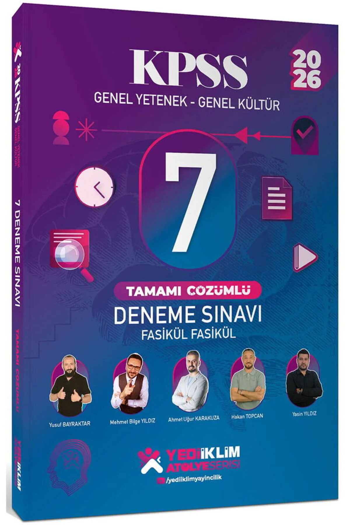 Yediiklim 2026 KPSS Atölye Serisi Genel Yetenek Genel Kültür Fasikül Fasikül 7 Deneme Sınavı Tamamı