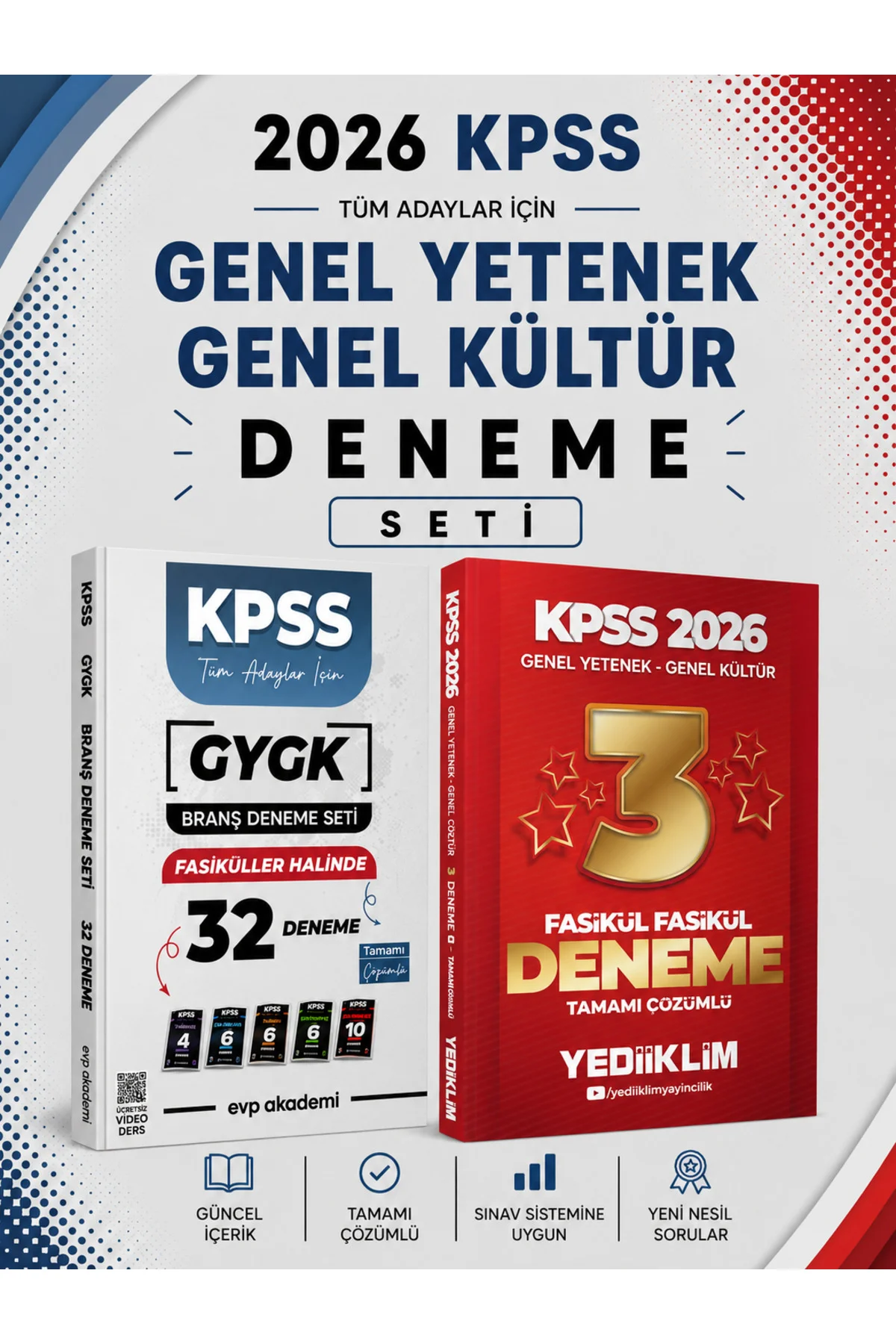 Yediiklim 2026 KPSS GKGY 3 Deneme & KPSS Tüm Dersler 32 Deneme Seti
