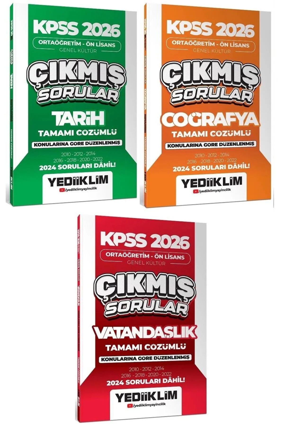 Yediiklim 2026 KPSS Lise Ortaöğretim Ön Lisans Tarih + Coğrafya +