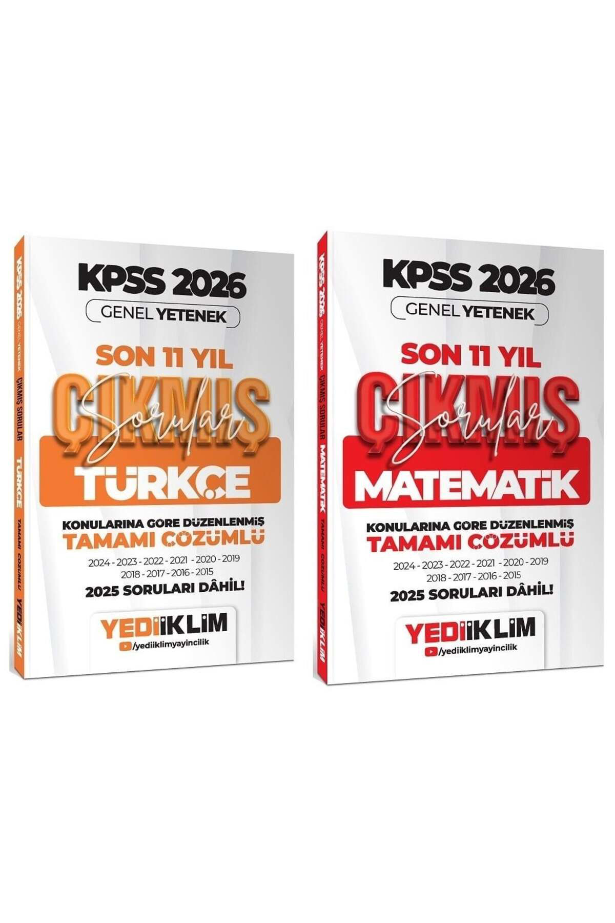 Yediiklim 2026 KPSS Türkçe + Matematik Çıkmış Sorular Son 11 Yıl