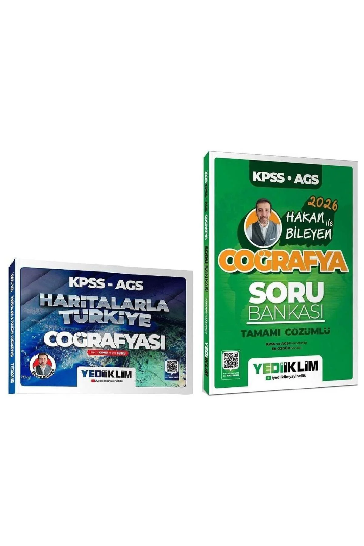 Yediiklim 2026 KPSS MEB-AGS Haritalarla Türkiye Coğrafyası + Soru Bankası 2 li Set - Hakan Bileyen Y