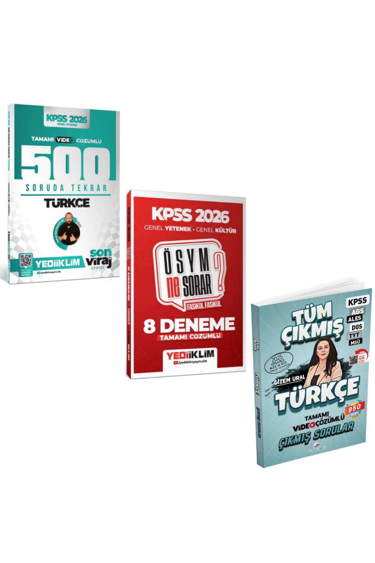 Yediiklim 2026 Kpss Türkçe 500 Soruda Genel Tekrar Kampı & KPSS ÖSYM NE SORAR 8 Deneme & KPSS Türkçe