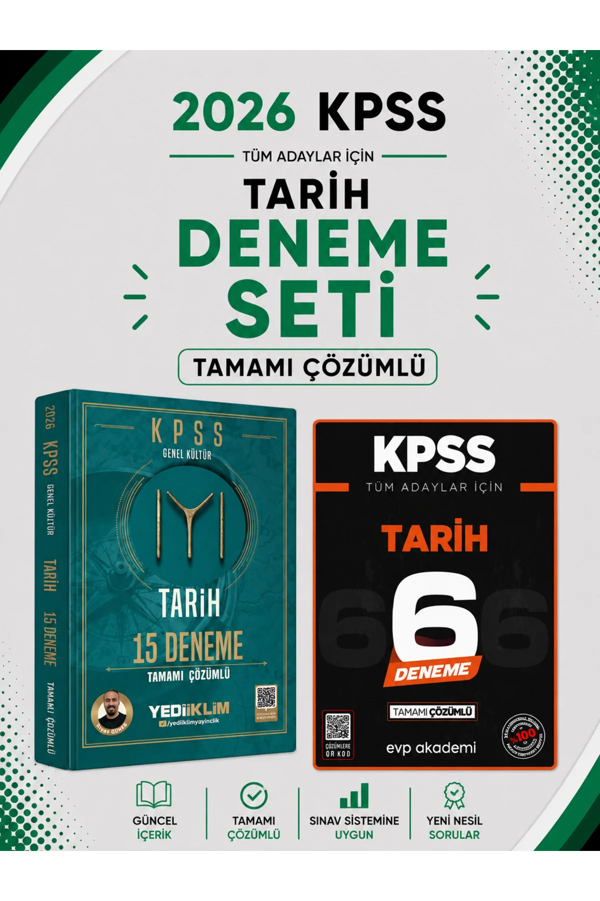 Yediiklim 2026 KPSS Tarih 30 Deneme & KPSS Tarih 6 Deneme Seti
