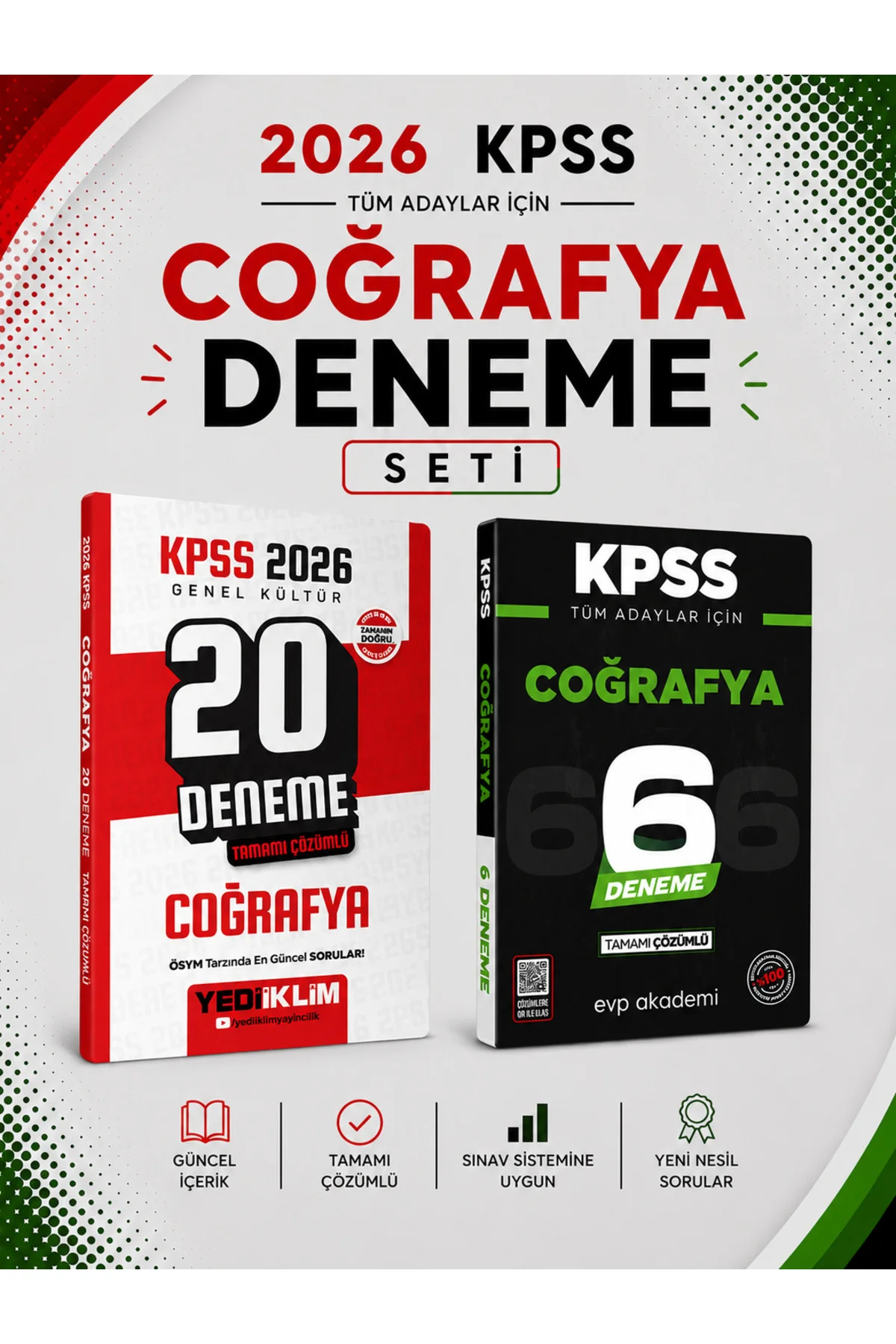 Yediiklim 2026 KPSS Coğrafya 20 Deneme & KPSS Coğrafya 6 Deneme Seti