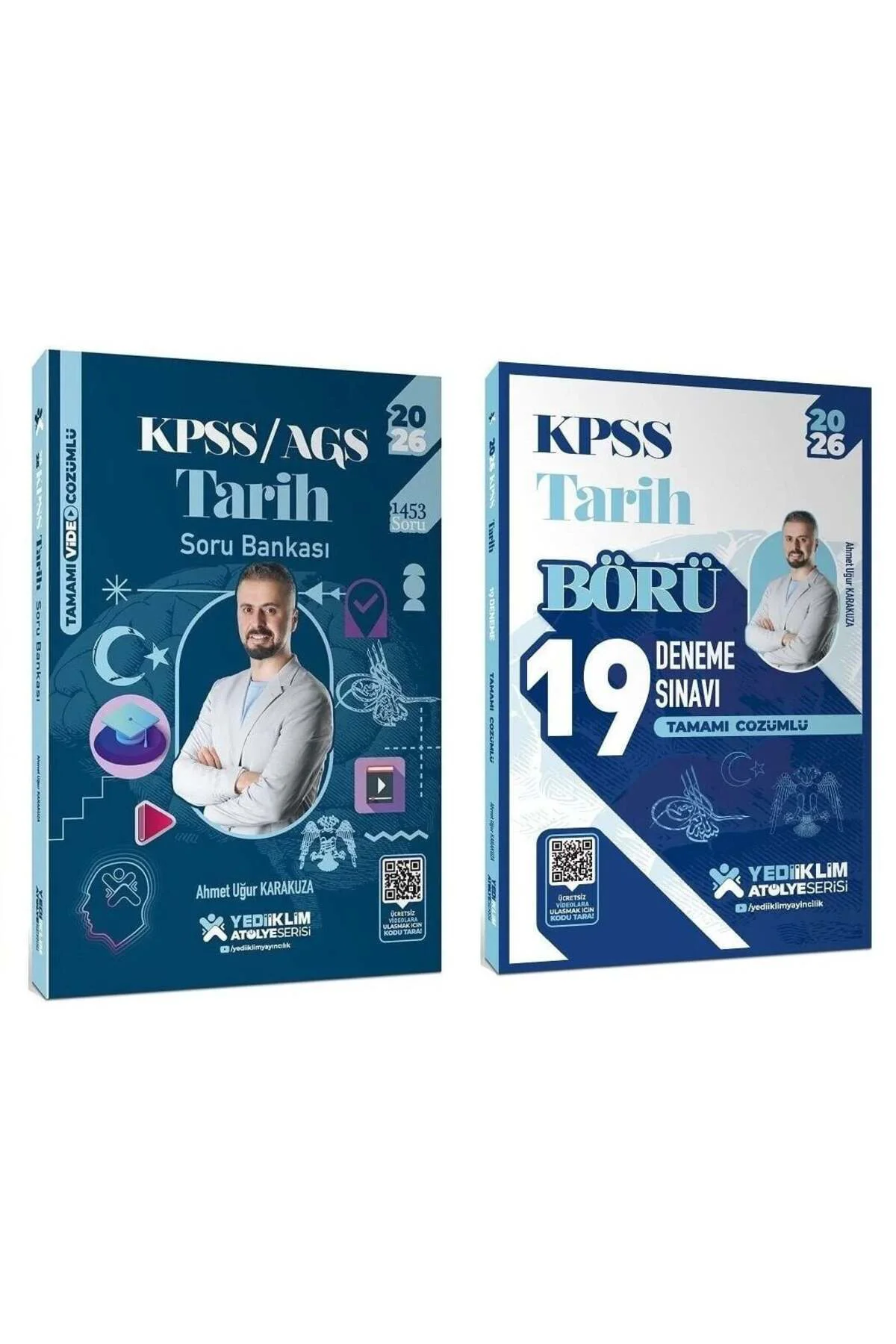 Yediiklim 2026 KPSS Tarih Atölye Soru Bankası + Börü 19 Deneme 2 li Set - Ahmet Uğur Karakuza Yediik