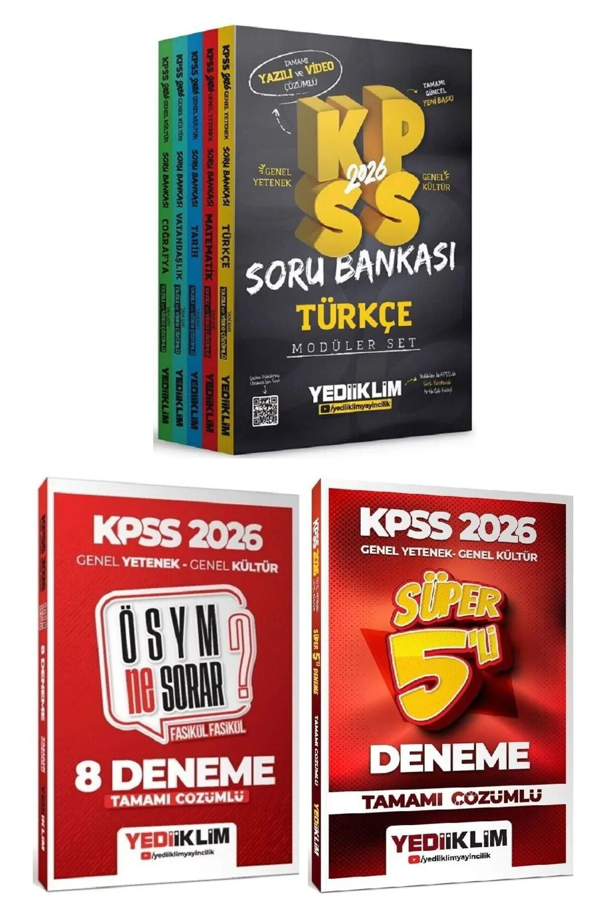 Yediiklim 2026 KPSS Genel Yetenek Genel Kültür Soru Bankası Modül