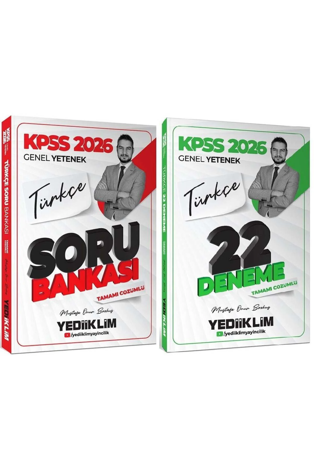 Yediiklim 2026 KPSS Türkçe Soru Bankası + 22 Deneme 2 li Set - Mustafa Onur Bozkuş Yediiklim Yayınla