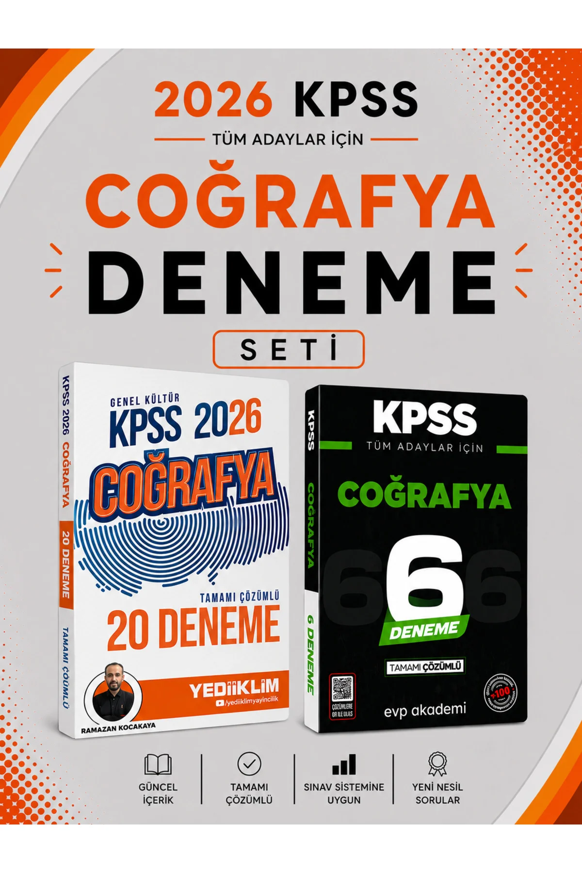 Yediiklim 2026 KPSS Coğrafya 20 Deneme & KPSS Coğrafya 6 Deneme Seti