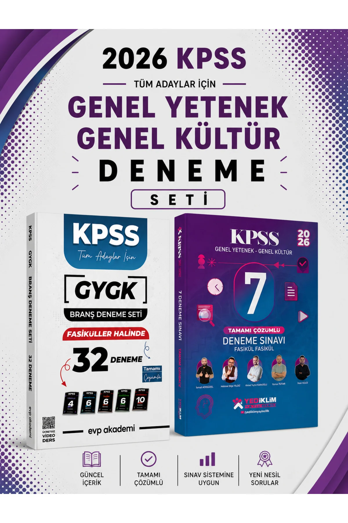 Yediiklim 2026 KPSS GKGY 7 Deneme & KPSS Tüm Dersler 32 Deneme Seti